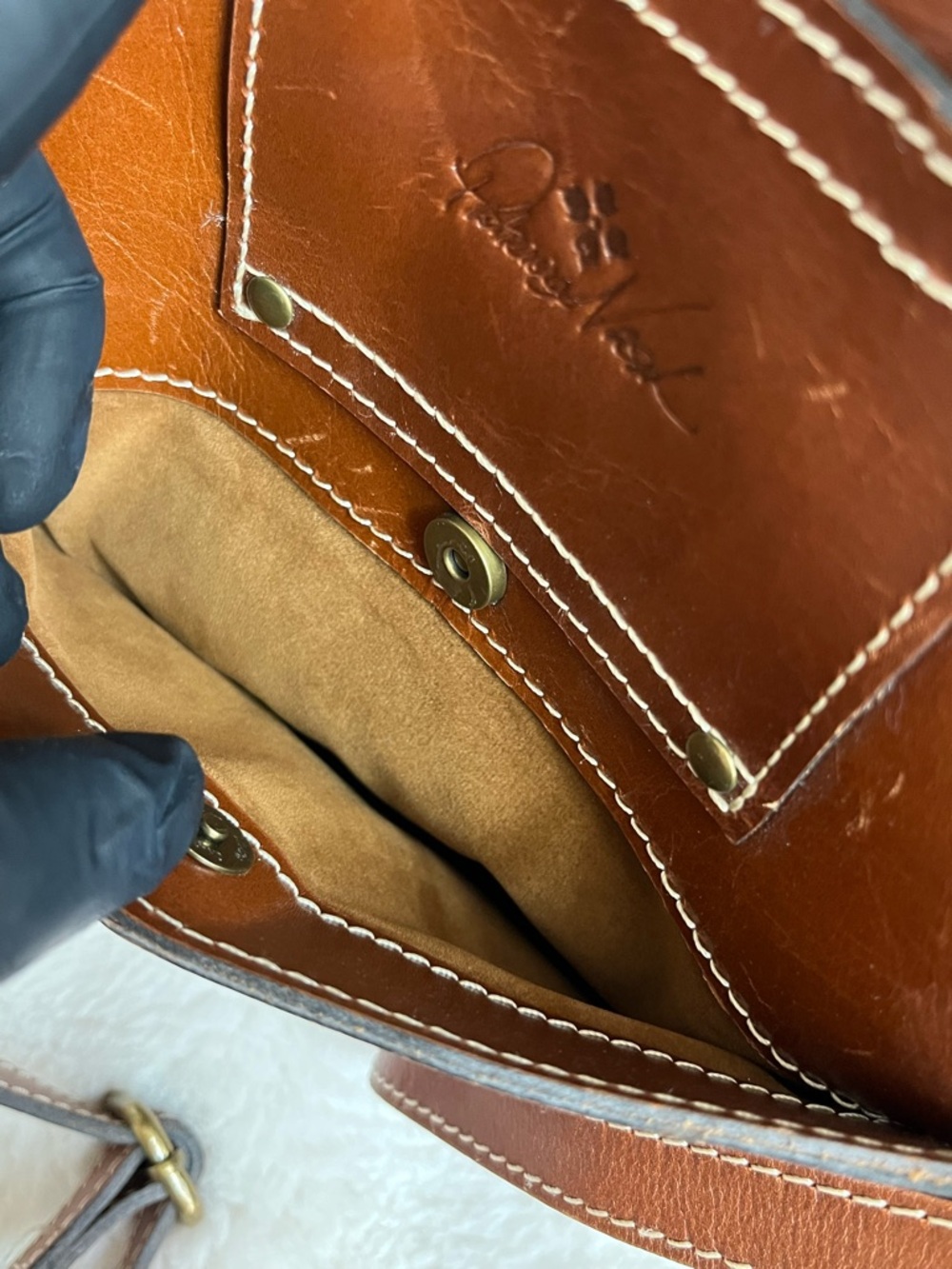 Patricia Nash Brown Leather Convertible Backpack - Picture 16 of 16
